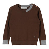 MANUEL RITZ maglia girocollo tinta unita con profili in contrasto Marrone per Neonato MR2716N MARRONE MANUEL RITZ