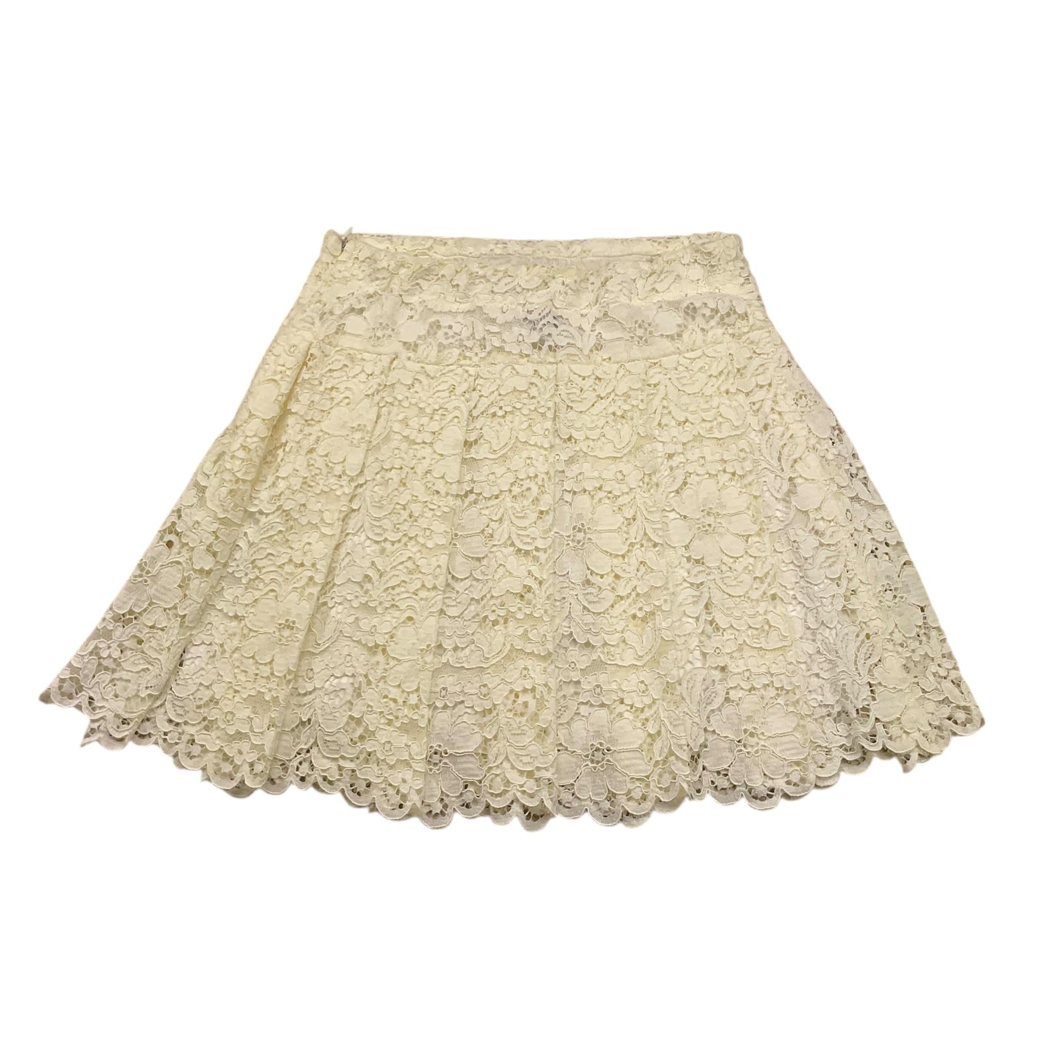 ERMANNO SCERVINO gonna tinta unita ricamata Panna per Bambina SFGO007 PANNA ERMANNO SCERVINO