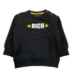 JOHN RICHMOND felpa chiusa girocollo tinta unita cn logo Nero per Neonato RIA24064FEOF NERO JOHN RICHMOND