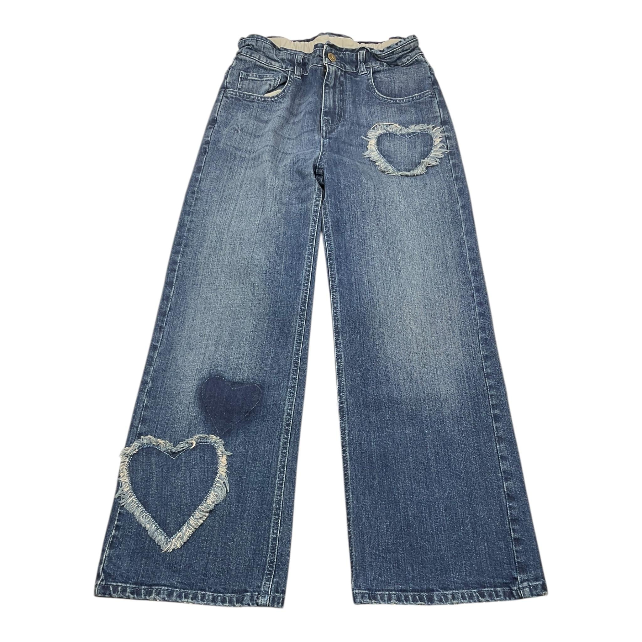 GOLDEN GOOSE jeans tinta unita modello a palazzo Blu per Bambina GKP01605P BLU GOLDEN GOOSE