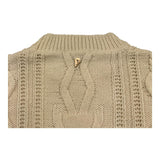 DONDUP maglia girocollo tinta unita con stampa Panna per Bambina DFMA019JX PANNA DONDUP