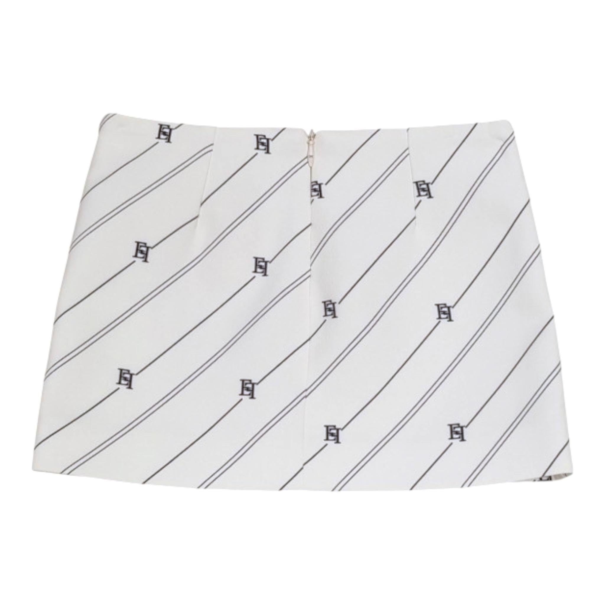 ELISABETTA FRANCHI gonna tinta unita logata Bianco per Bambina EFGO167 BIANCO ELISABETTA FRANCHI
