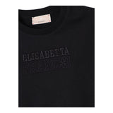 ELISABETTA FRANCHI felpa chiusa girocollo tinta unita con logo Nero per Bambina EFFE138X NERO ELISABETTA FRANCHI