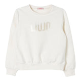 LIU JO felpa girocollo tinta unita con stampa Panna per Bambina GF4025X PANNA LIU JO