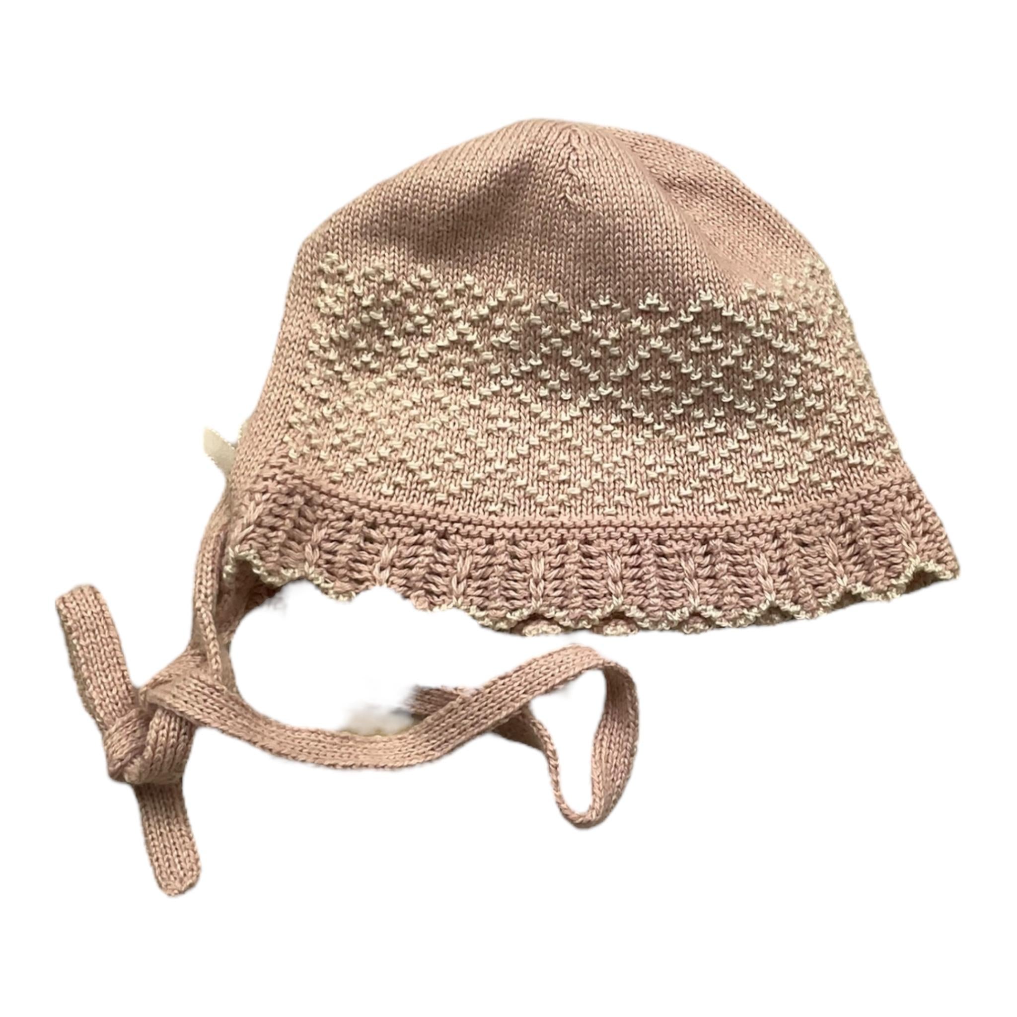 PAZ RODRIGUEZ cappello tinta unita con ricami Rosa per Neonata 011121152 ROSA PAZ RODRIGUEZ