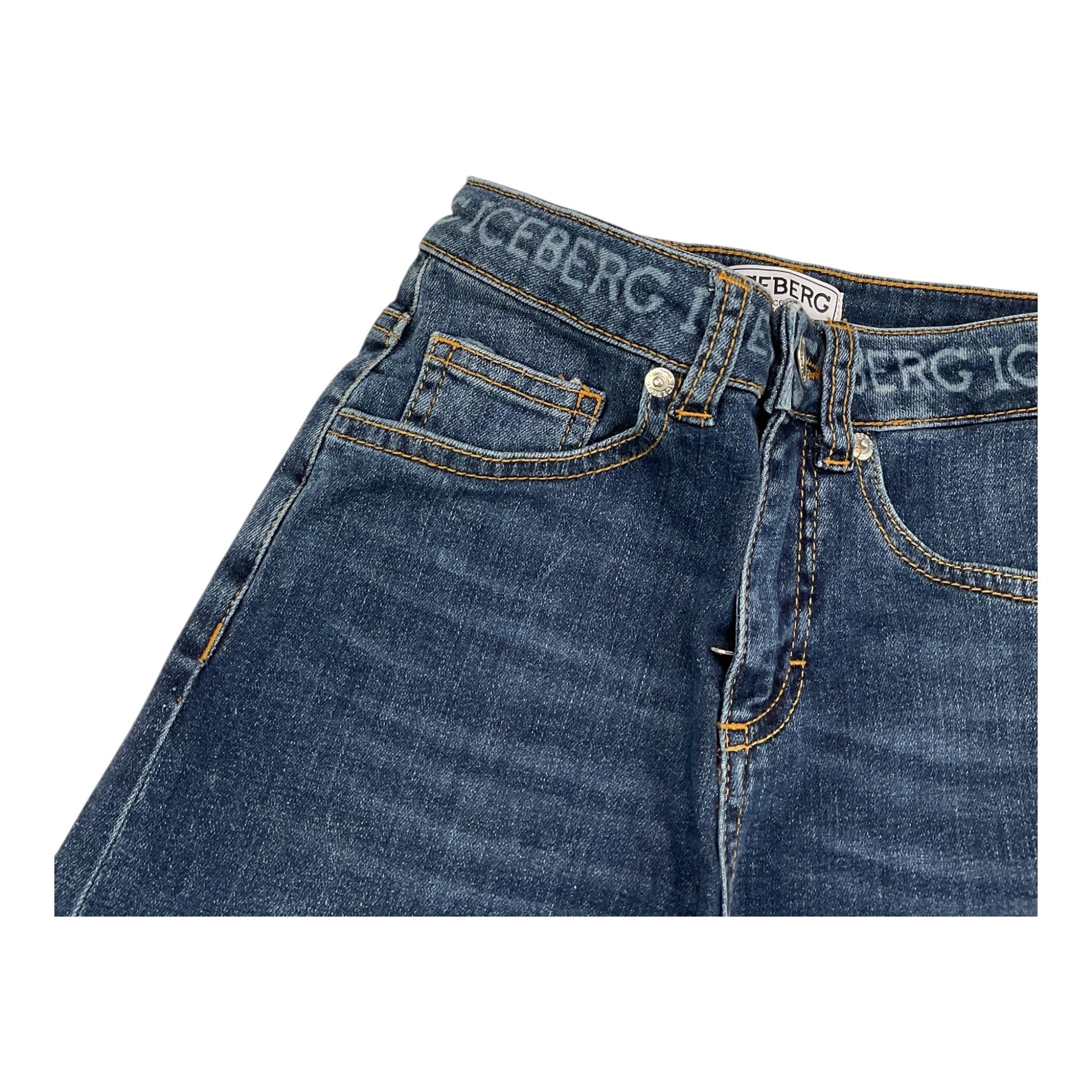 ICEBERG jeans tinta unita modello palazzo Blu per Bambina PTICE5353J BLU ICEBERG