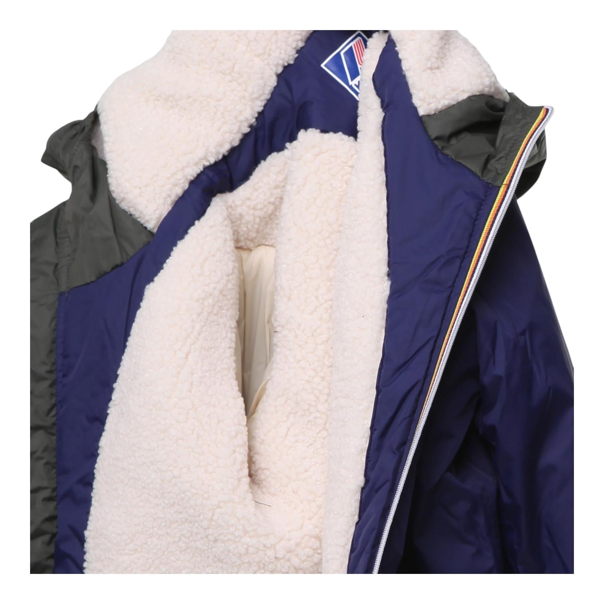 K-WAY giubbino tinta unita con cappuccio in contrasto Blu per Neonato K61157W BLU K-WAY