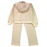 MOSCHINO completo 2pz tinta unita felpa-pantalone Beige per Bambino HUK049 BEIGE MOSCHINO
