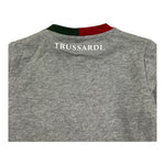 TRUSSARDI shirt girocollo tinta unita con stampa in contrasto Grigio per Neonato TIA25052TS GRIGIO TRUSSARDI