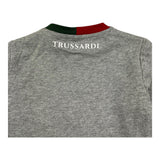 TRUSSARDI shirt girocollo tinta unita con stampa in contrasto Grigio per Neonato TIA25052TS GRIGIO TRUSSARDI