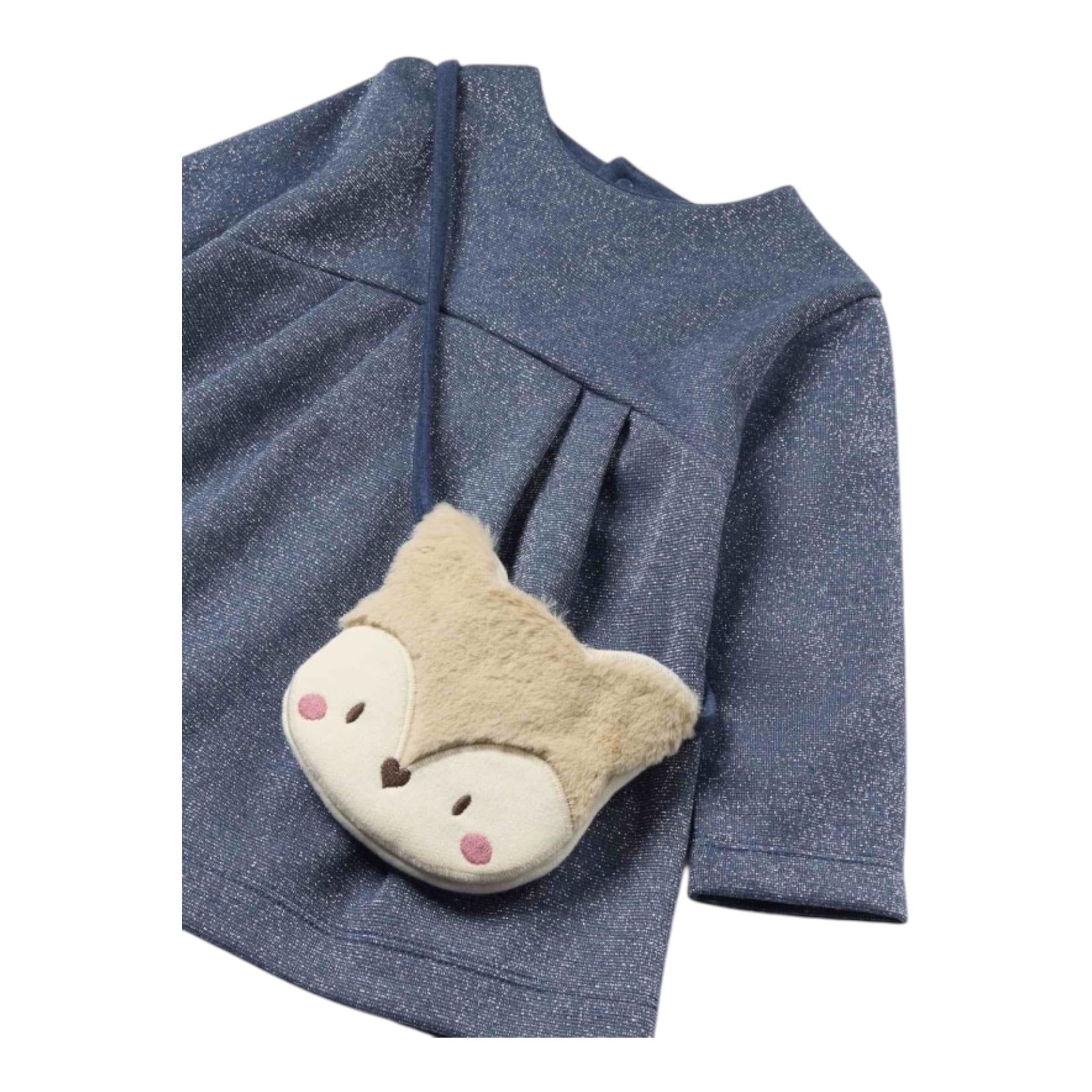 MAYORAL abito tinta unita con pochette girocollo Blu per Neonata 2915N BLU MAYORAL