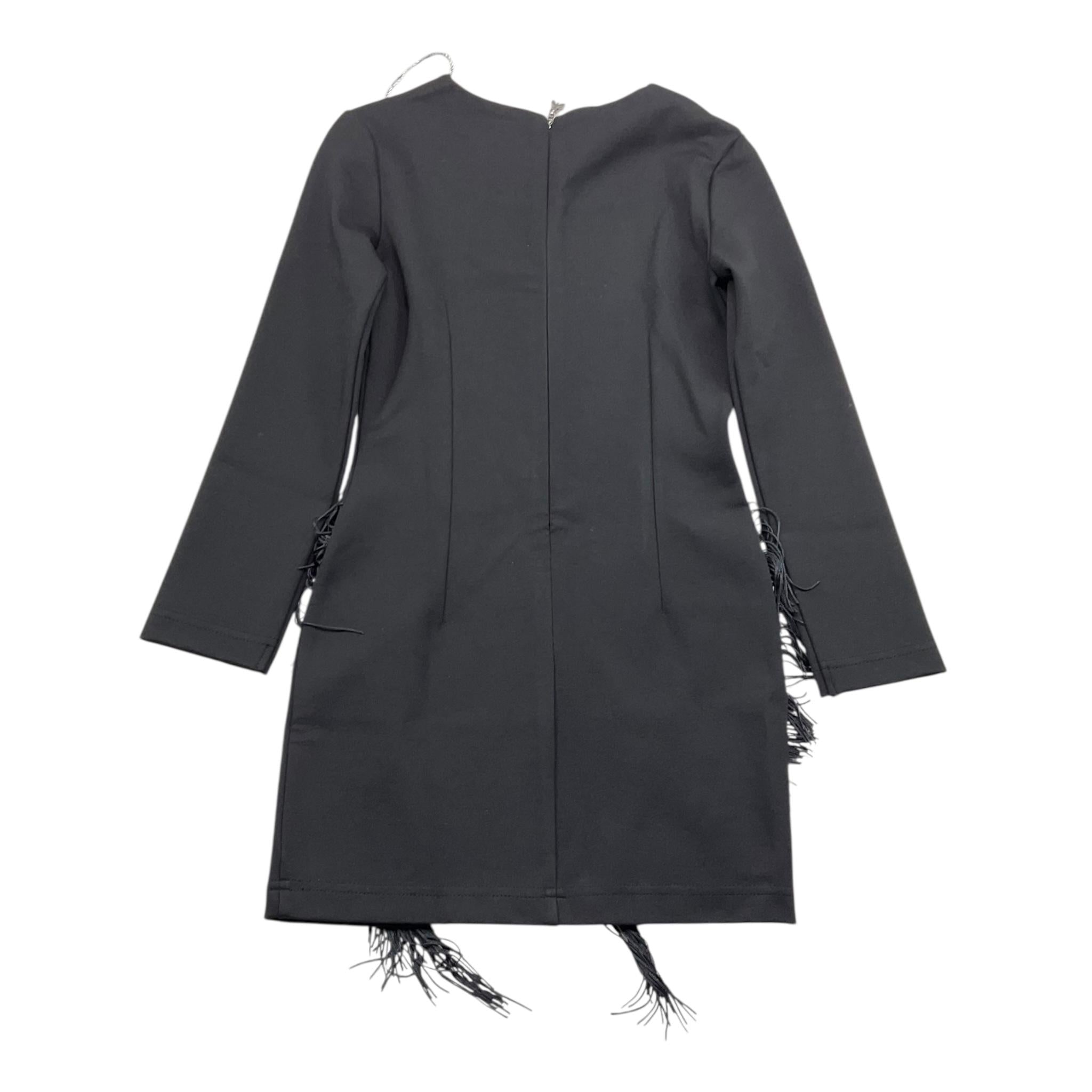 PATRIZIA PEPE abito manica lunga tinta unita con frange Nero per Bambina 7A0515XX NERO PATRIZIA PEPE