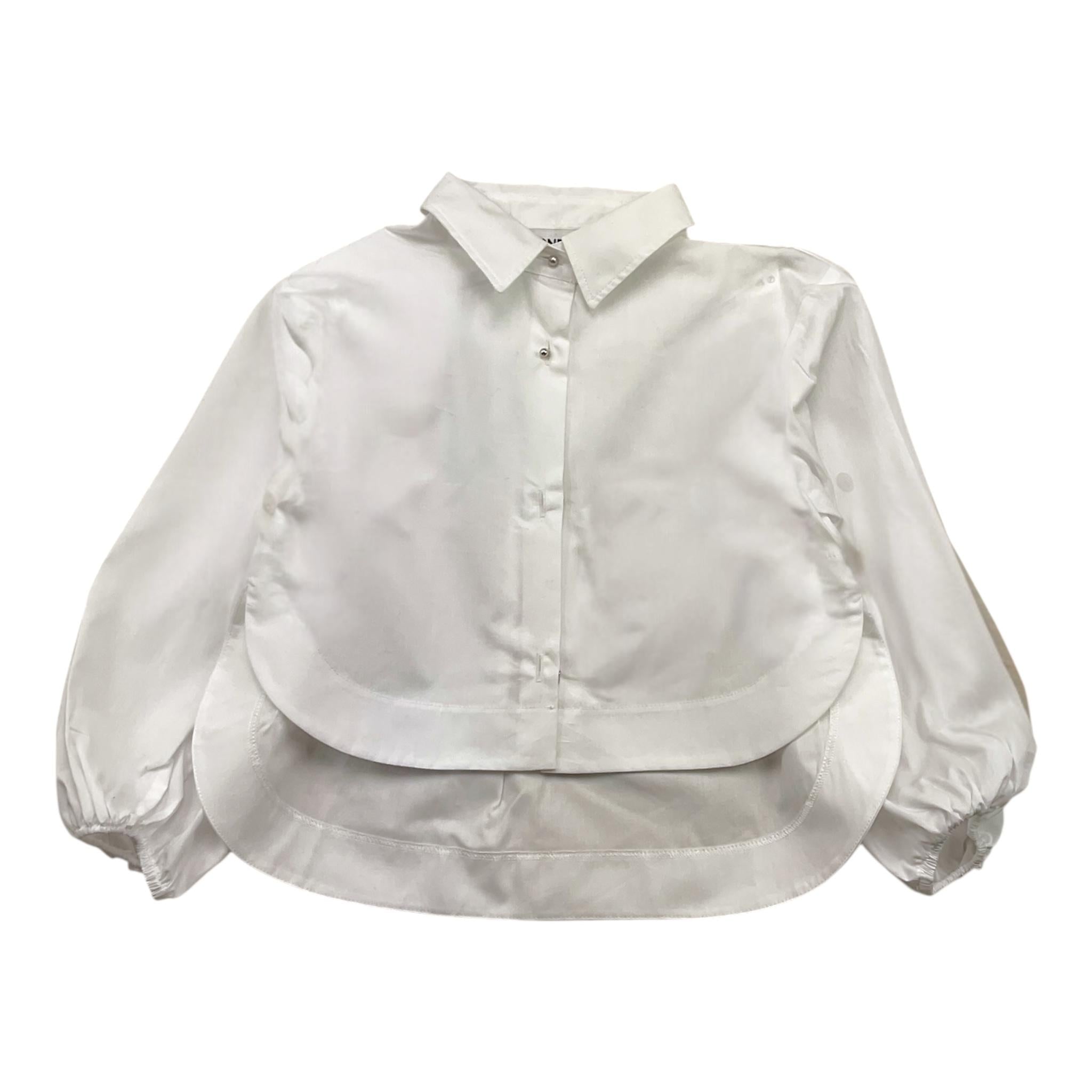 DONDUP camicia tinta unita manica lunga Bianco per Bambina DFCA028 BIANCO DONDUP
