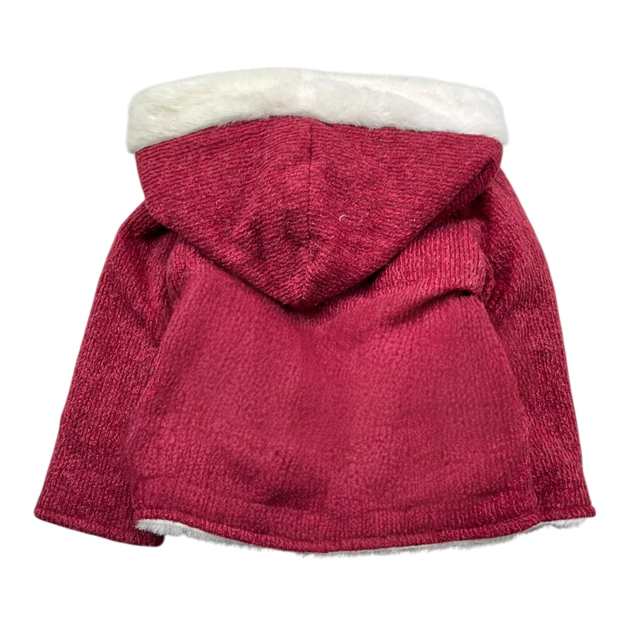 CALAMARO giubbino tinta unita con cappuccio e pelliccia Bordeaux per Neonata 14019 BORDEAUX CALAMARO