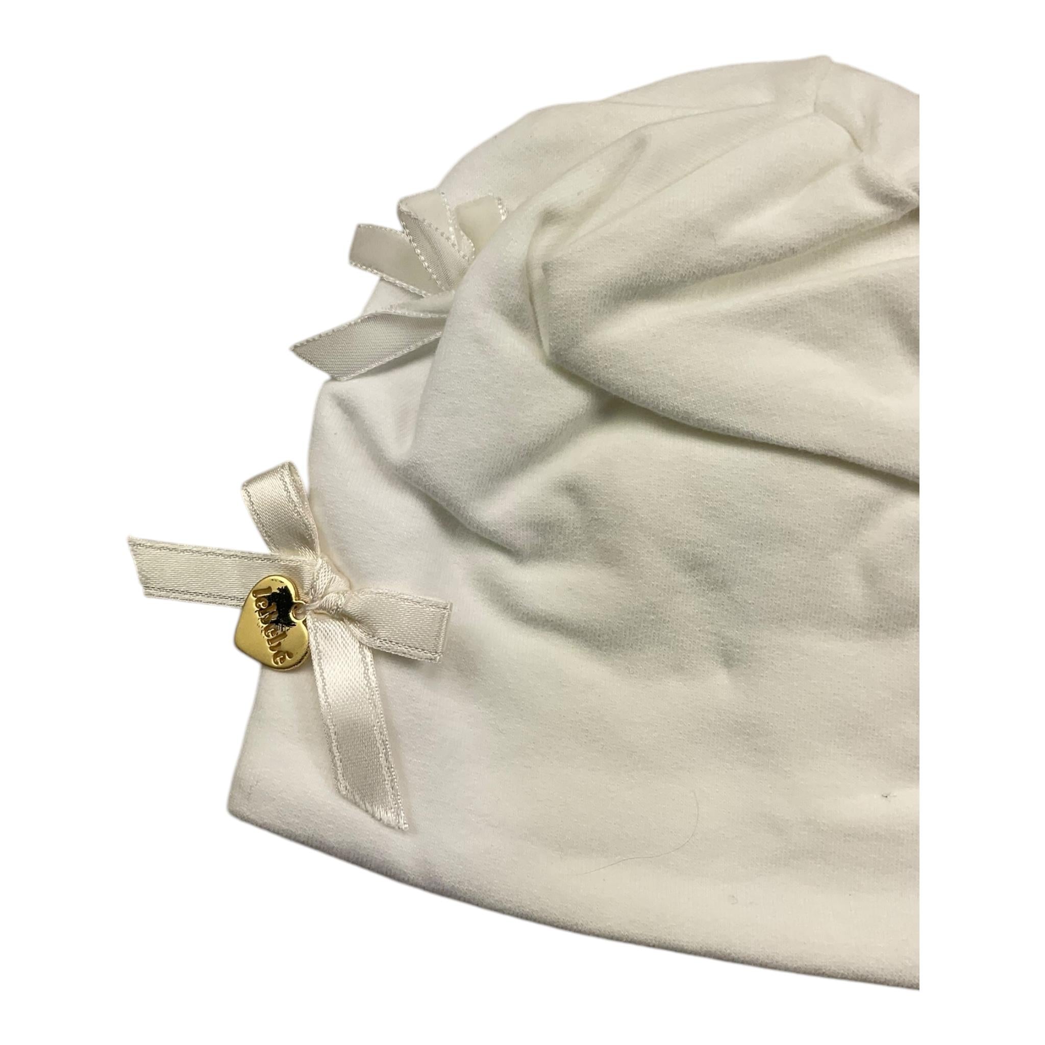 LE BEBE' cappello tinta unita cn fiocco Bianco per Neonata LBG6027 BIANCO LE BEBE'
