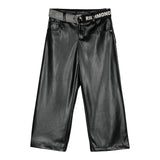 JOHN RICHMOND pantalone modello a palazzo in ecopelle con cintura Nero per Neonata RGA24021PANX NERO JOHN RICHMOND