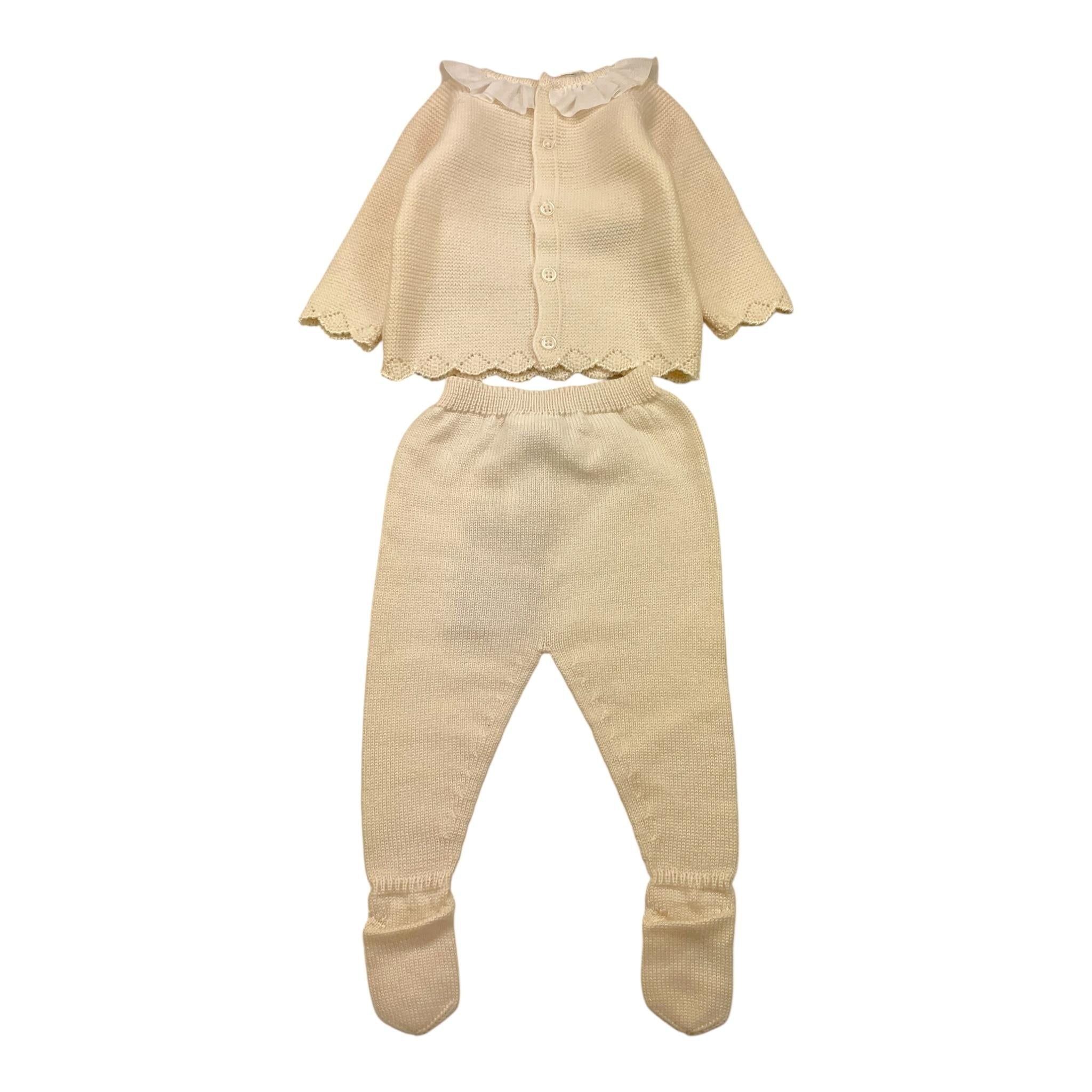 PAZ RODRIGUEZ completo 3 pezzi maglia-ghettina-cappello Panna per Neonata 003111067 PANNA PAZ RODRIGUEZ