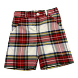LITTLE BEAR bermuda tinta unita con fantasia scozzese Bianco per Neonato 5258N BIANCO LITTLE BEAR