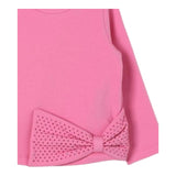 LIU JO felpa tinta unita girocollo con fiocco Fuxia per Bambina KF4106F0939J FUXIA LIU JO