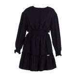 LIU JO abito manica lunga tinta unita Nero per Bambina GF3211 NERO LIU JO