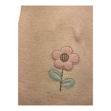 ZUCCHERO E FILATI sciarpa tinta unita con ricamo fiore Rosa per Bambina MIS ROSA ZUCCHERO E FILATI