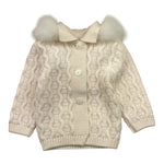 MARLU' cardigan tinta unita con cappuccio Panna per Neonato IB7240 PANNA MARLU'