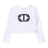 TWINSET shirt girocollo tinta unita con stampa Bianco per Neonata 242GJ2032NXXXX BIANCO TWINSET
