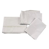 LE BEBE' set 3 pezzi lenzuola tinta unita cn ricami Bianco per Neonato LBB5100 BIANCO LE BEBE'