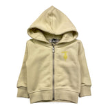 TRUSSARDI felpa con zip e cappuccio tinta unita Avorio per Neonato TIA25171 AVORIO TRUSSARDI
