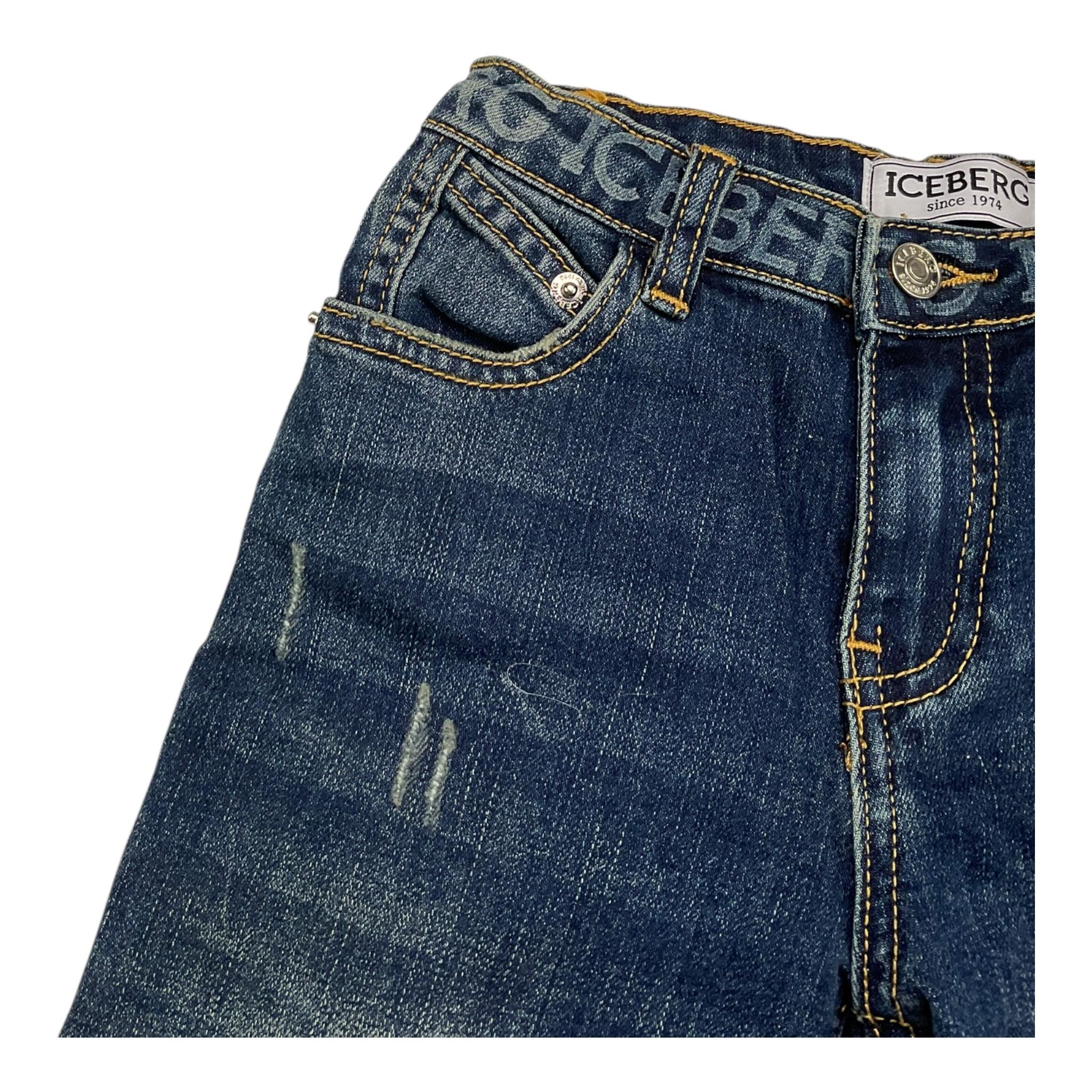 ICEBERG jeans tinta unita con girovita regolabile Blu per Bambino PTICE5306B BLU ICEBERG