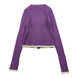 LIU JO cardigan tinta unita a costine Viola per Bambina GF4051MA12P VIOLA LIU JO