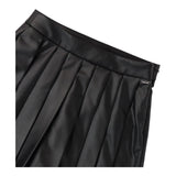 SARABANDA short modello gonna in ecopelle con plisset Nero per Bambina 7686 NERO SARABANDA