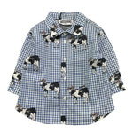 MOSCHINO camicia tinta unita con fantasia quadretti Bianco per Neonato MUC01J BIANCO MOSCHINO