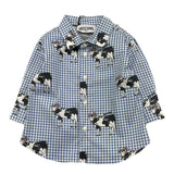 MOSCHINO camicia tinta unita con fantasia quadretti Bianco per Neonato MUC01J BIANCO MOSCHINO