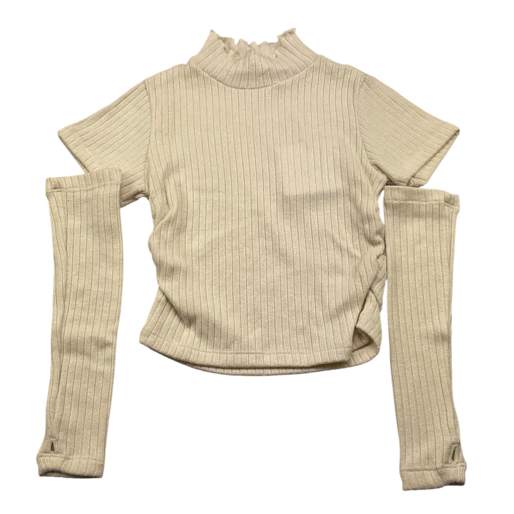 LU LU BY MISS GRANT maglia con manicotti mezzo collo tinta unita Panna per Bambina LL3029X PANNA LU LU BY MISS GRANT