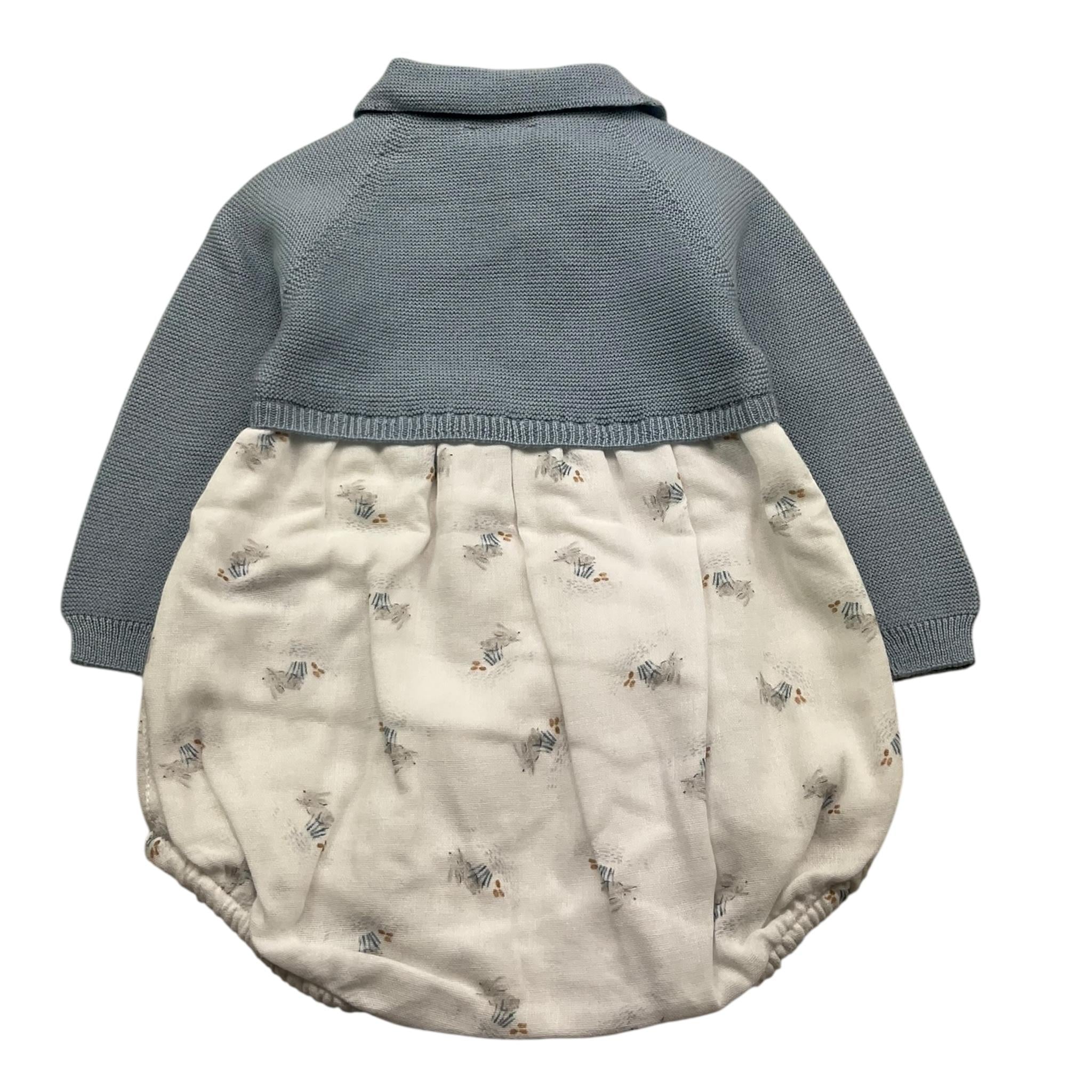 WEDOBLE pagliaccetto bicolore manica lunga Bianco/azzurro per Neonata I2408405 BIANCO/AZZURRO WEDOBLE