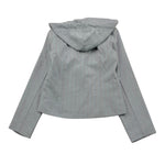 MANILA GRACE giacca tinta unita con fantasia a righe e cappuccio Grigio per Bambina MFJF24J128 GRIGIO MANILA GRACE