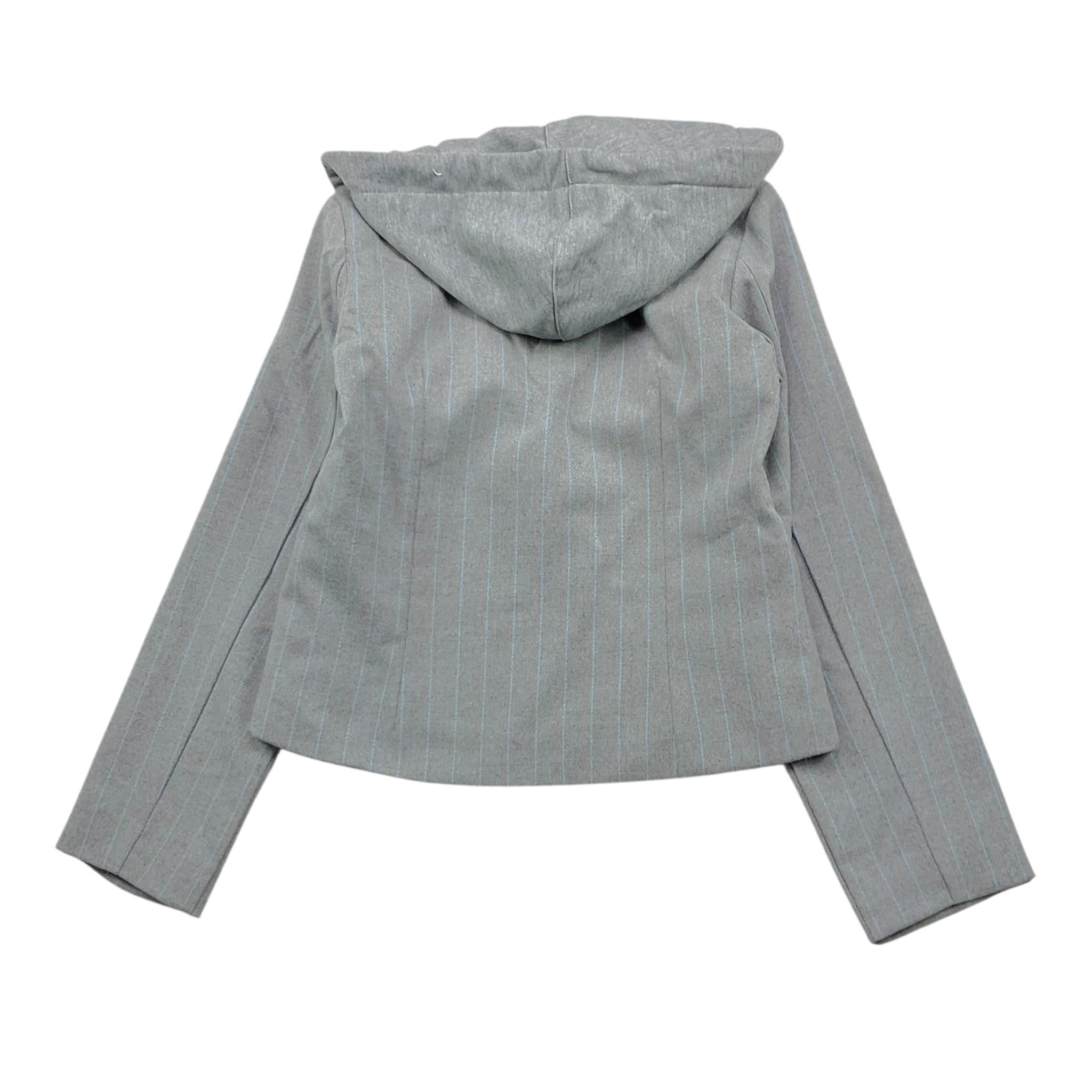 MANILA GRACE giacca tinta unita con fantasia a righe e cappuccio Grigio per Bambina MFJF24J128 GRIGIO MANILA GRACE