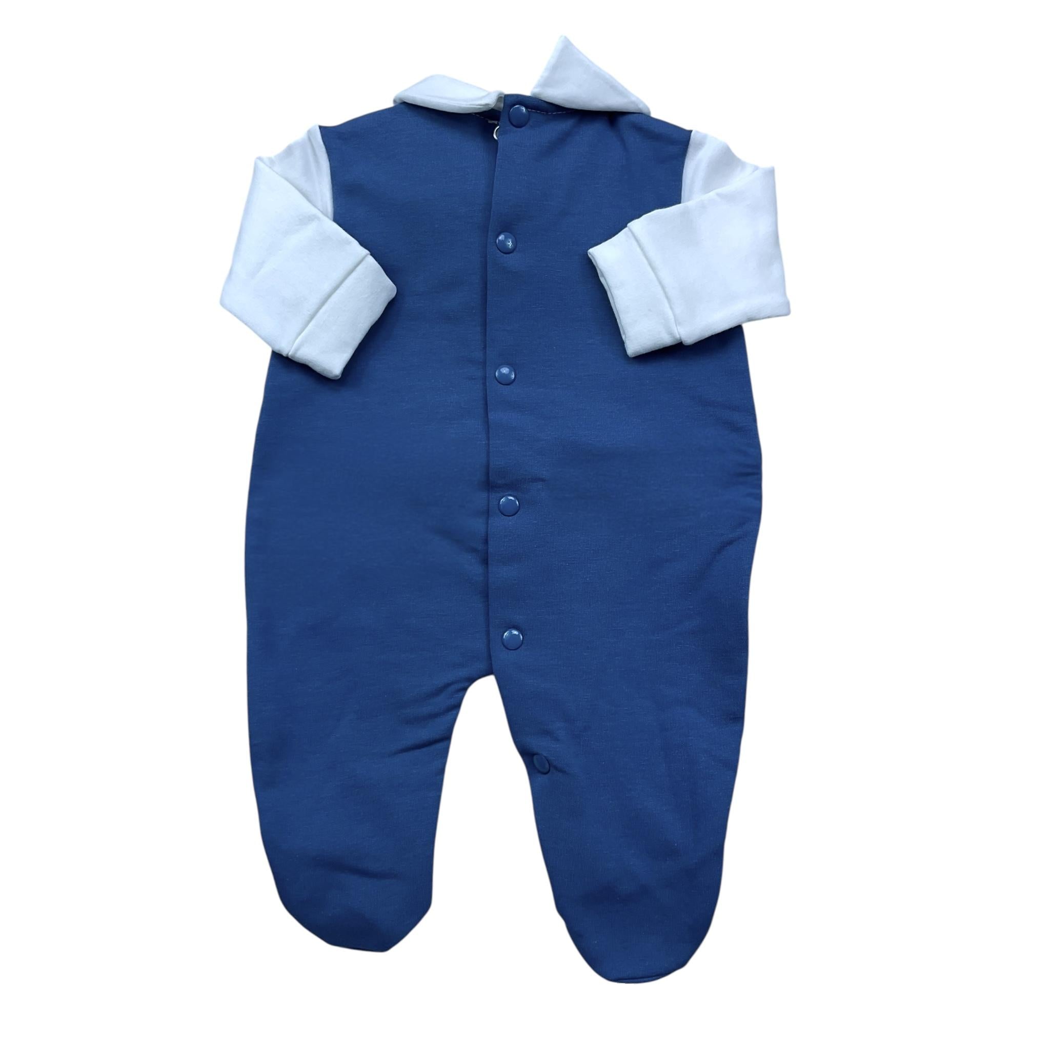 NINNAOH tutina tricolore con papillions integrato Bianco per Neonato I23220T BIANCO NINNAOH