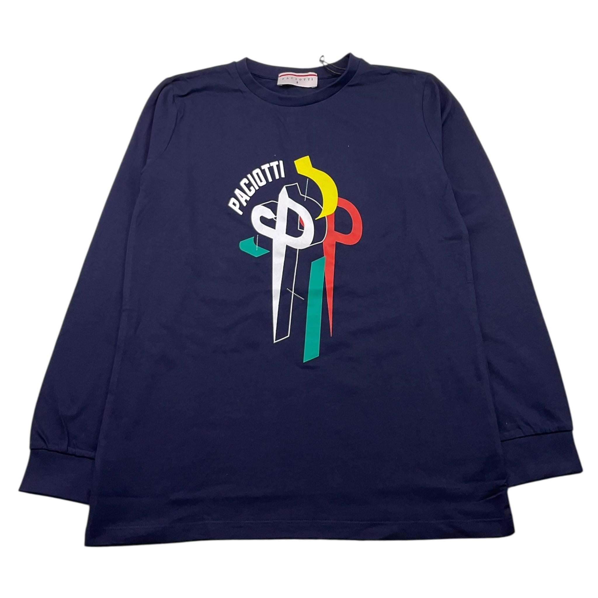 CESARE PACIOTTI shirt girocollo tinta unita con logo Blu per Bambino TSP5309J BLU CESARE PACIOTTI