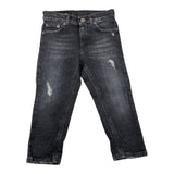 DONDUP jeans tinta unita cn strappi Nero per Bambino DMPA100 NERO DONDUP