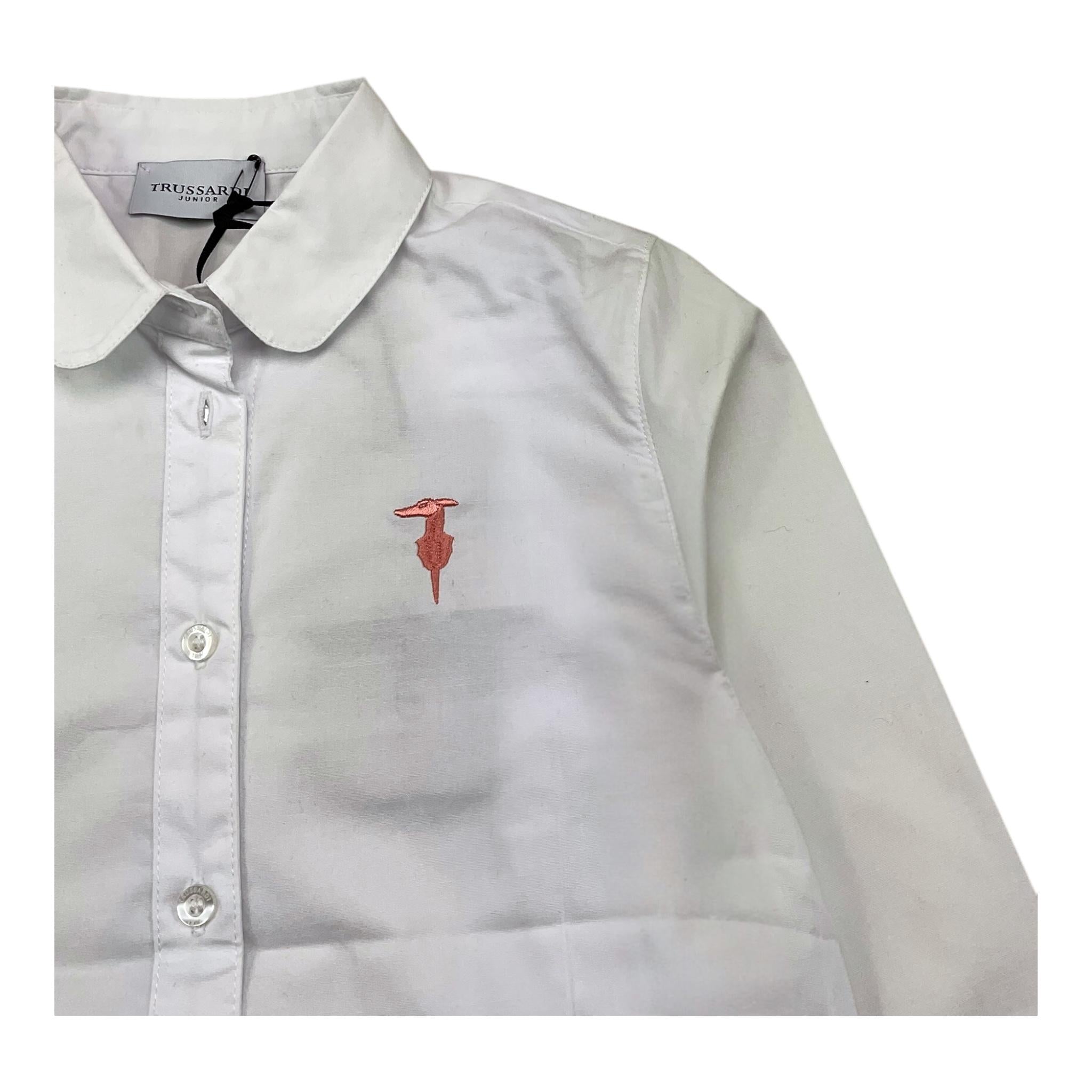 TRUSSARDI camicia manica lunga tinta unita Bianco per Bambina TGA25084CA BIANCO TRUSSARDI