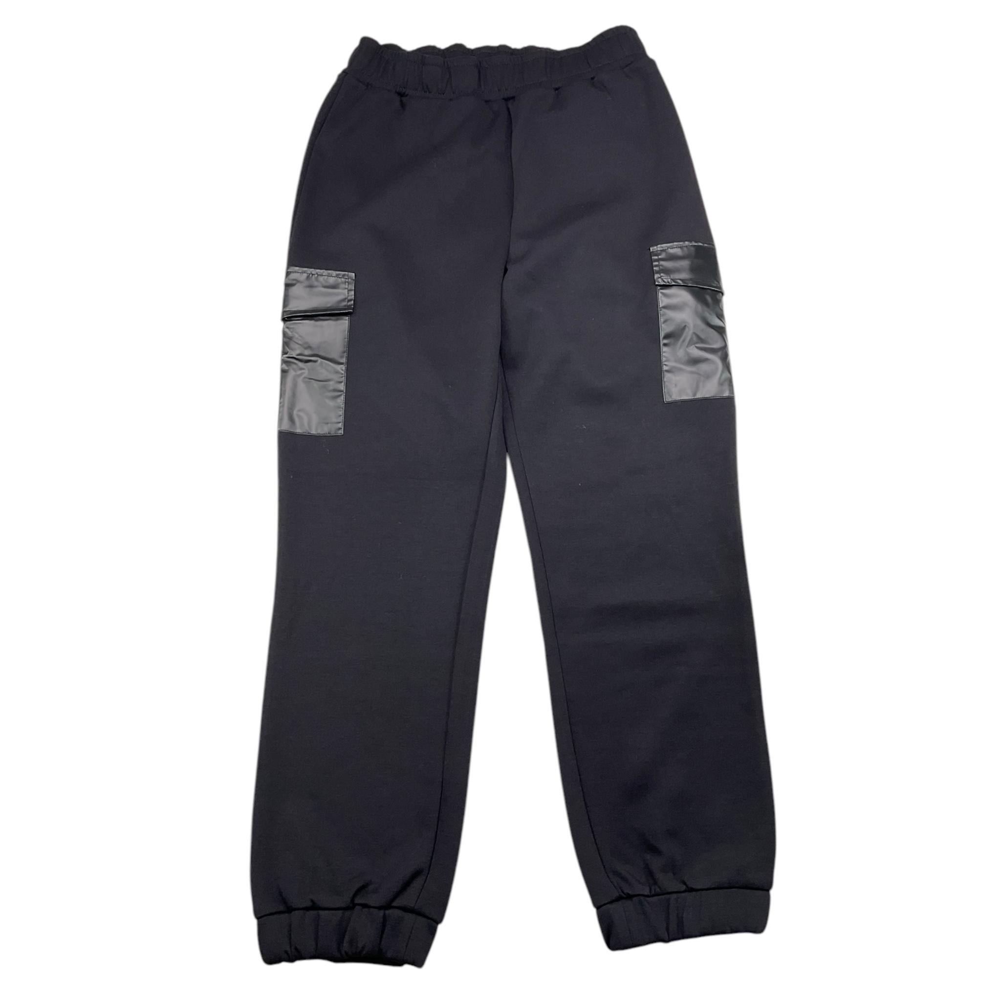 NAME.IT pantalone tuta tinta unita cn tasconi Nero per Bambino 13220202 NERO NAME.IT