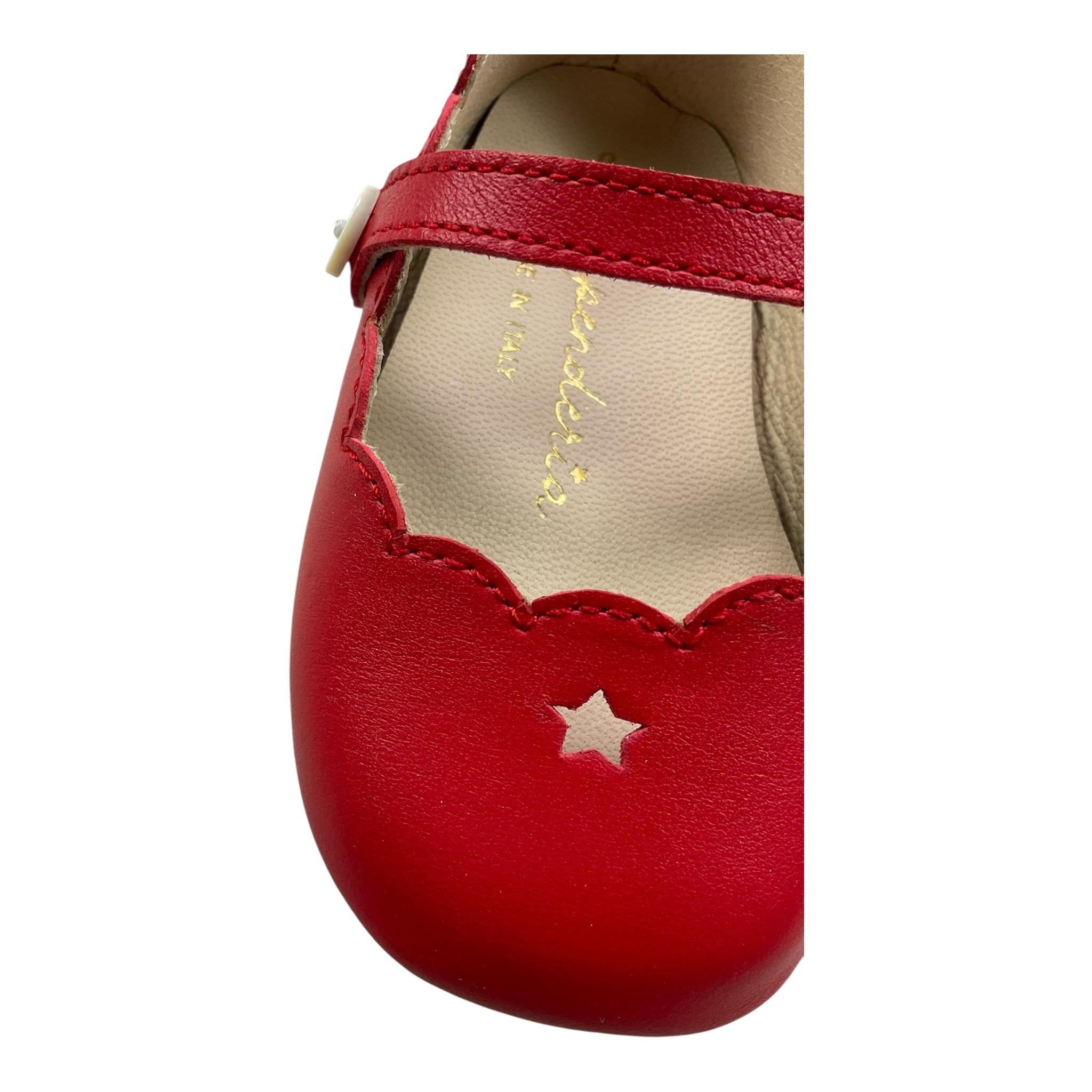 LA STUPENDERIA ballerina tinta unita con traforo Rosso per Neonata C00X16AM ROSSO LA STUPENDERIA