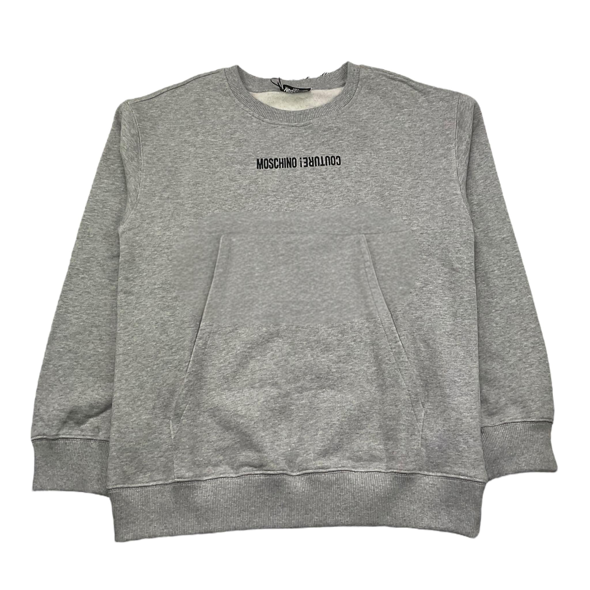 MOSCHINO felpa tinta unita girocollo con stampa Grigio per Bambino HUF08MX GRIGIO MOSCHINO