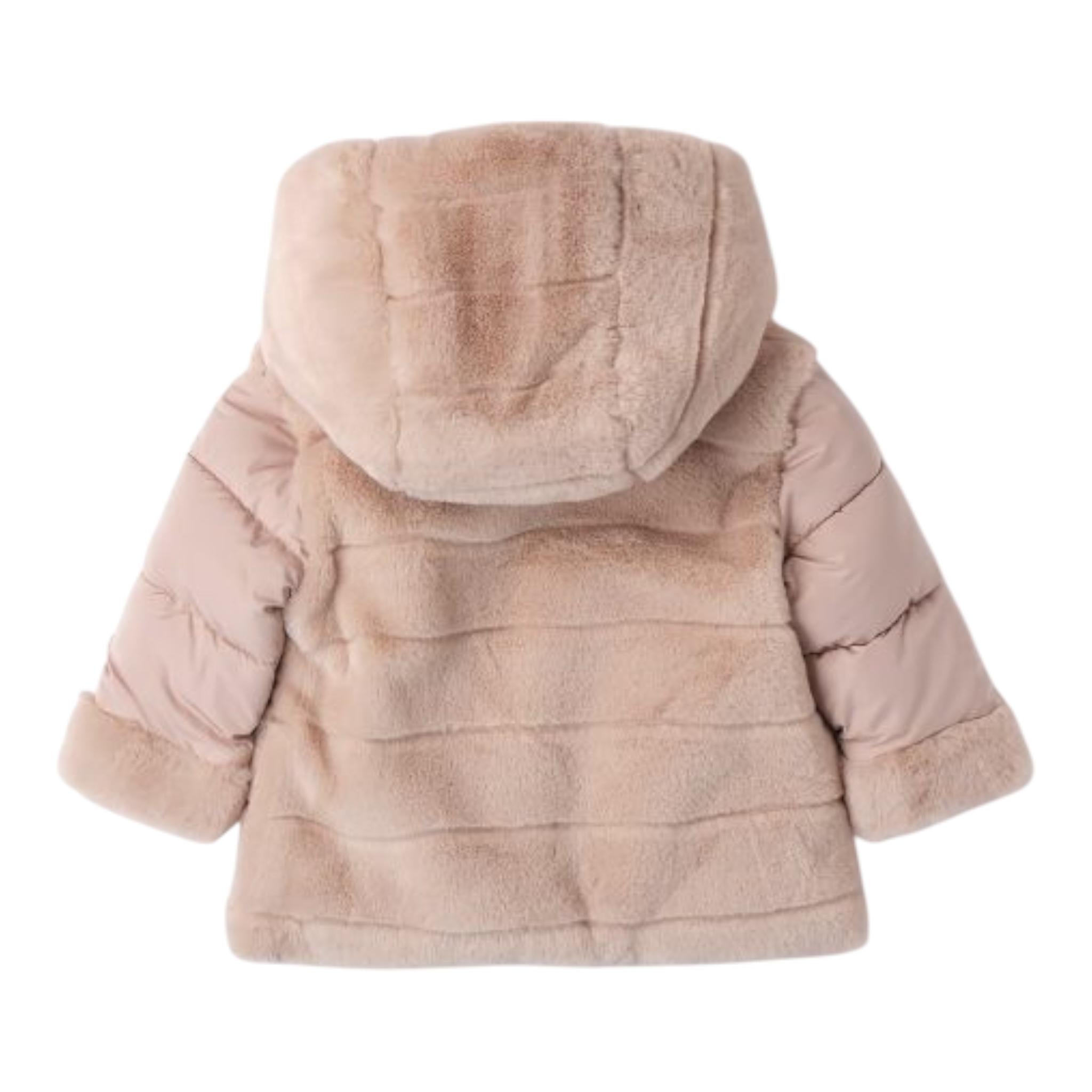 MINI BANDA giubbino tinta unita con zip e cappuccio Beige per Neonata 3A783 BEIGE MINI BANDA