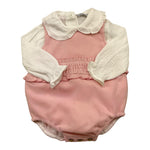 BABIDU completo 2pz camicia-pagliaccetto bicolore Bianco/rosa per Neonata 42770 BIANCO/ROSA BABIDU