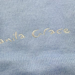MANILA GRACE maglia tinta unita girocollo con stampa logo Azzurro per Bambina MFBF24M212 AZZURRO MANILA GRACE