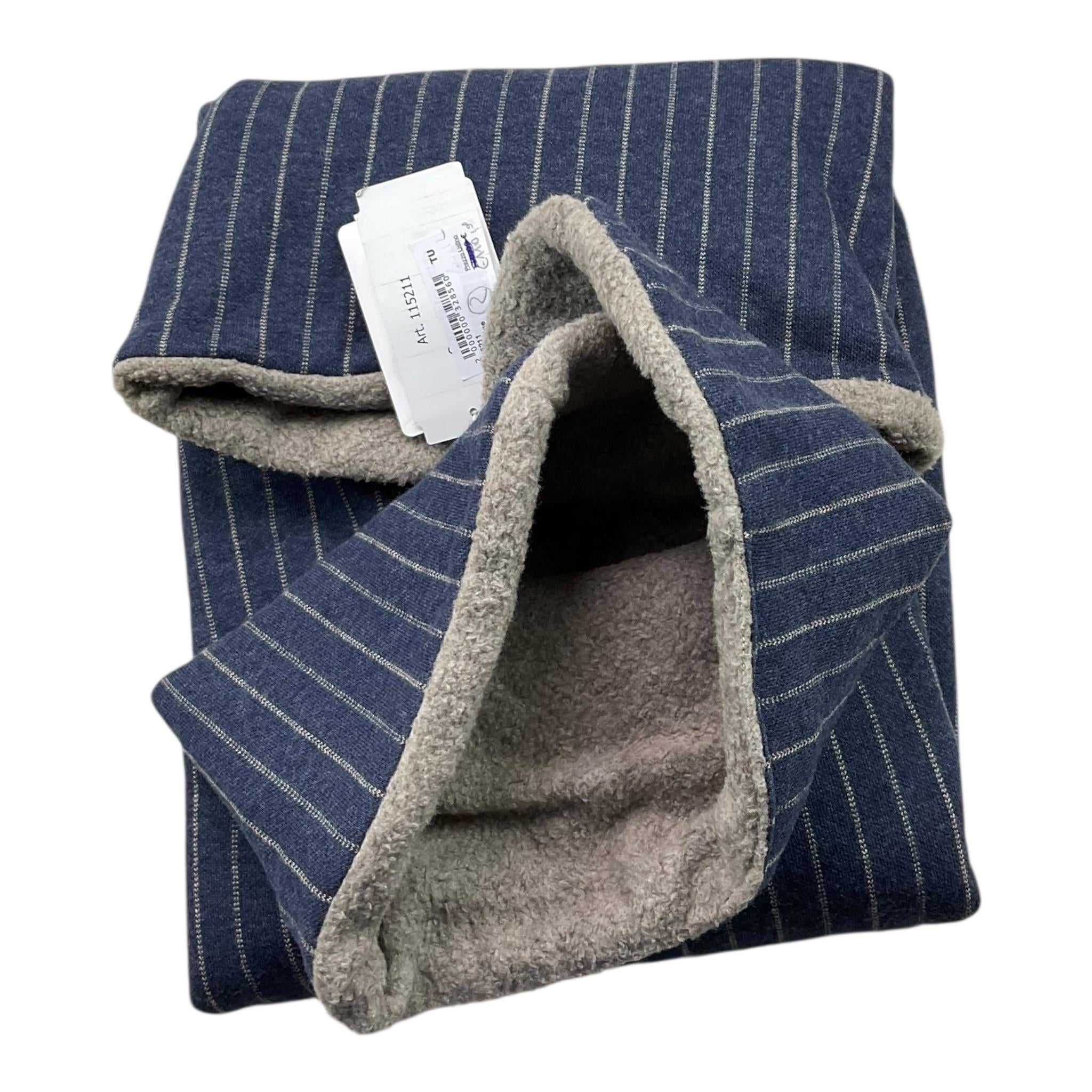 BARCELLINO coperta tinta unita con fantasia a righe Blu per Neonato 115211 BLU BARCELLINO