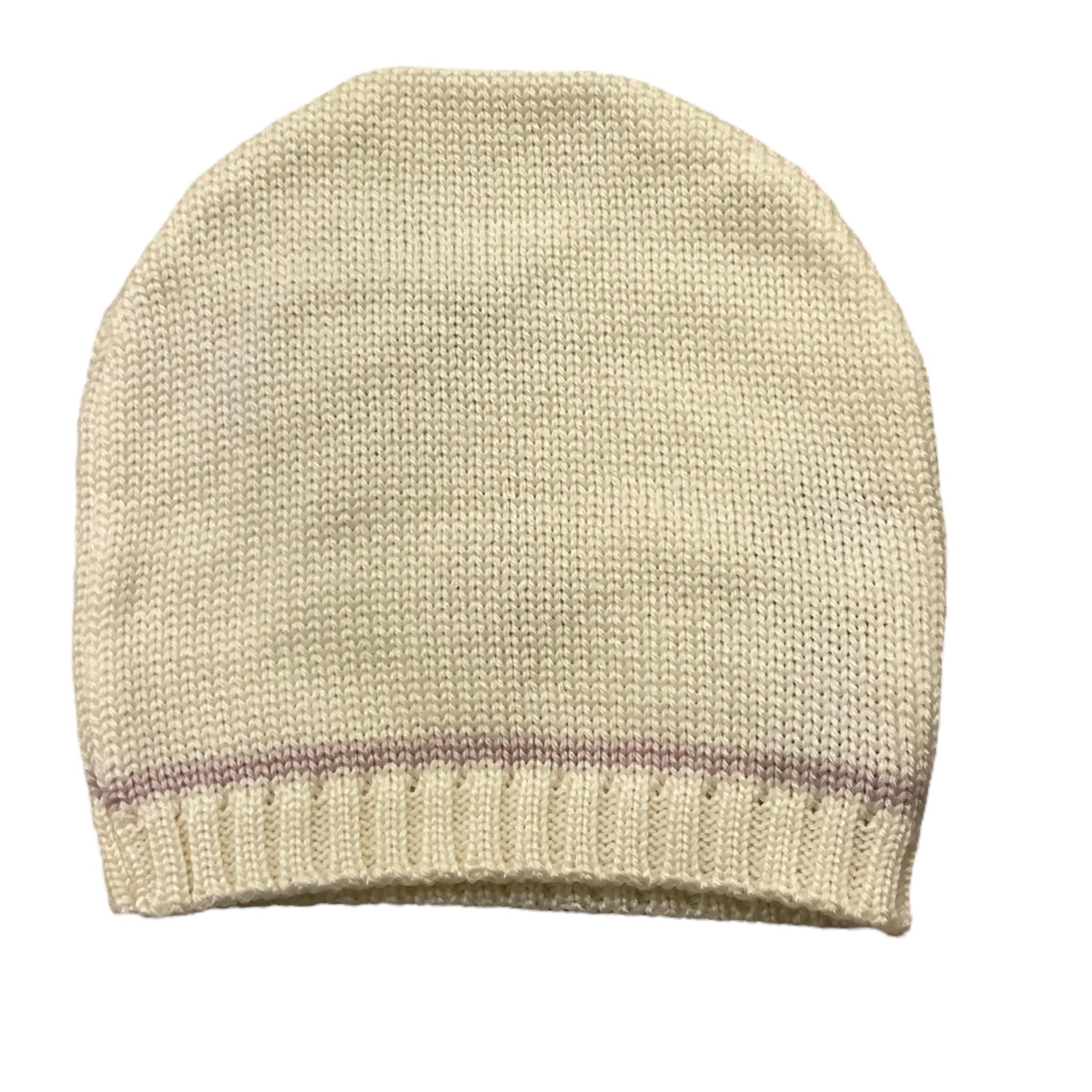 LA STUPENDERIA cappello tinta unita con ricami Panna per Neonata WBCP52 PANNA LA STUPENDERIA